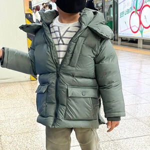 ZARA  DOWN PUFFER JACKET sage green size 4-5 Y